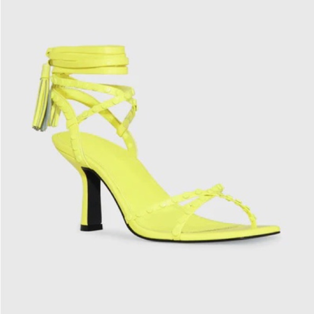 Rebecca Minkoff, neon, yellow heels